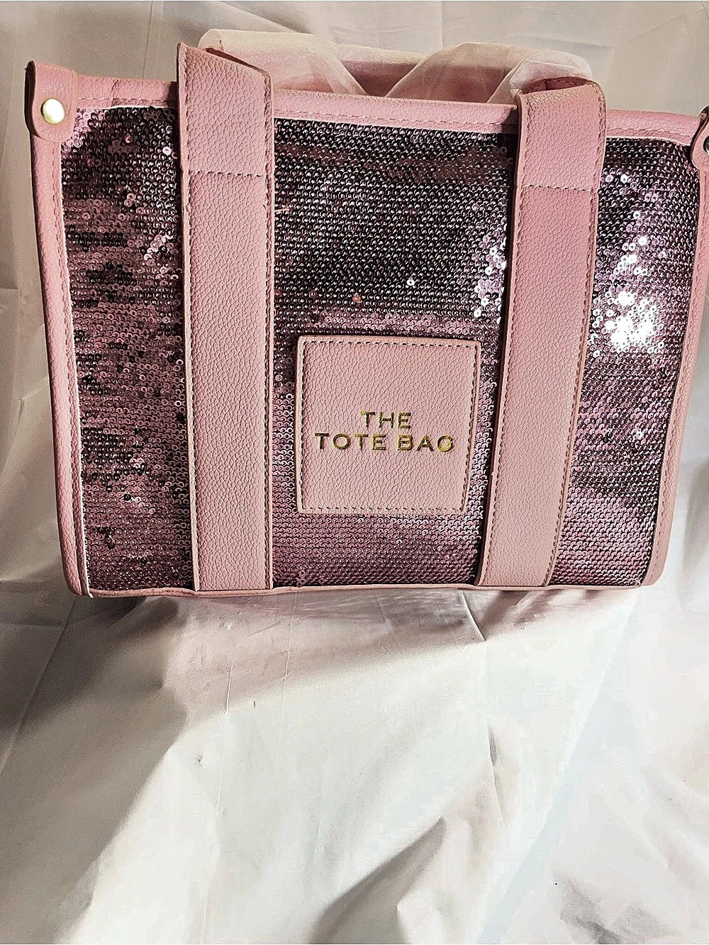 The Tote Bag Sequin Tote in Pink NWT